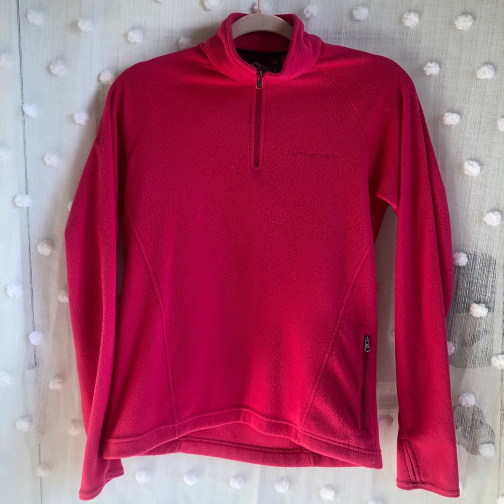 Hot Pink Fleece Pullover Mountain Designs 3/4 zip